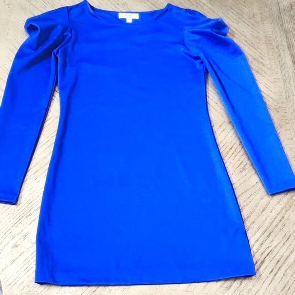 Royal Blue long sleeve mini dress XS fits a small too BB Dakota Steve Madden